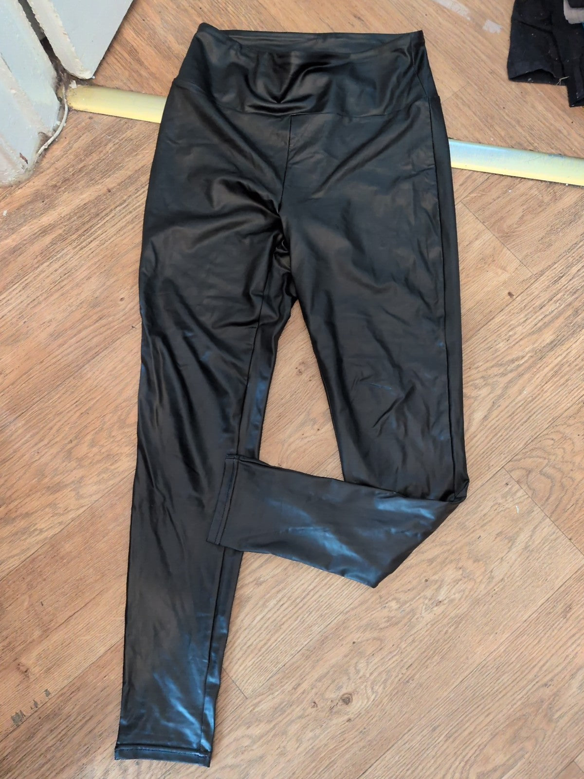 Primark Ladies Leather Look Leggings Size 10-12 Free Delivery