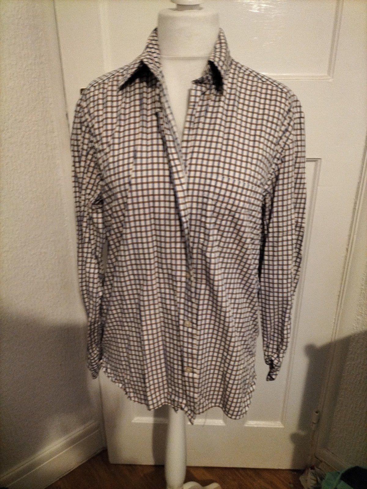 Mens Heavy Construction Size L Multi Check Long Sleeved Shirt