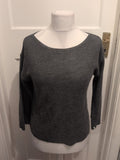 Ladies Anna Spinello Size Large Grey Knit Jumper
