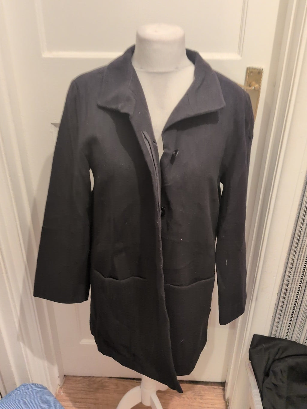 Ladies St Michael Size 10 Black Lined Padded Jacket