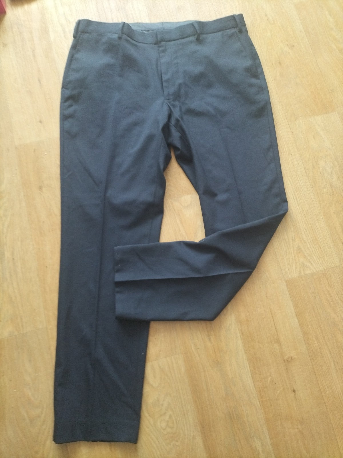 Mens M&S Size 38R/31 Navy Smart Trousers