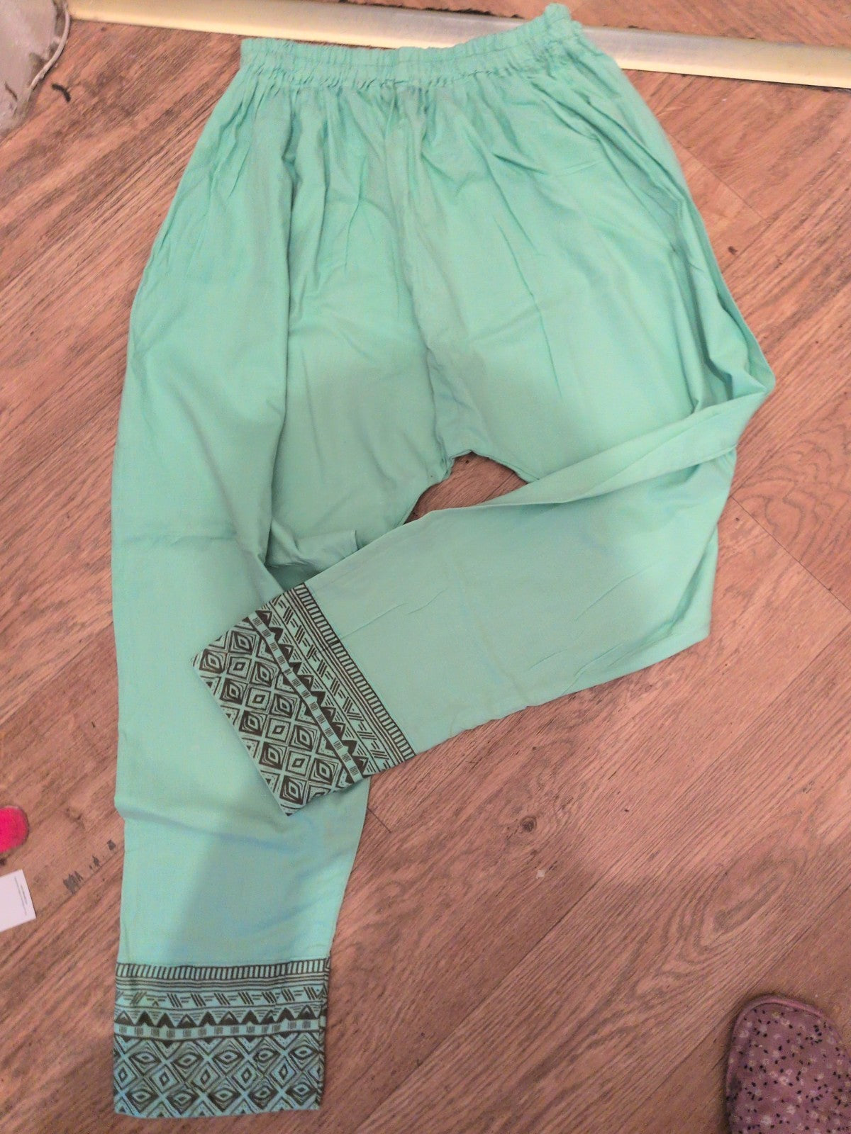 S/M Mint Green Elasticated Trousers