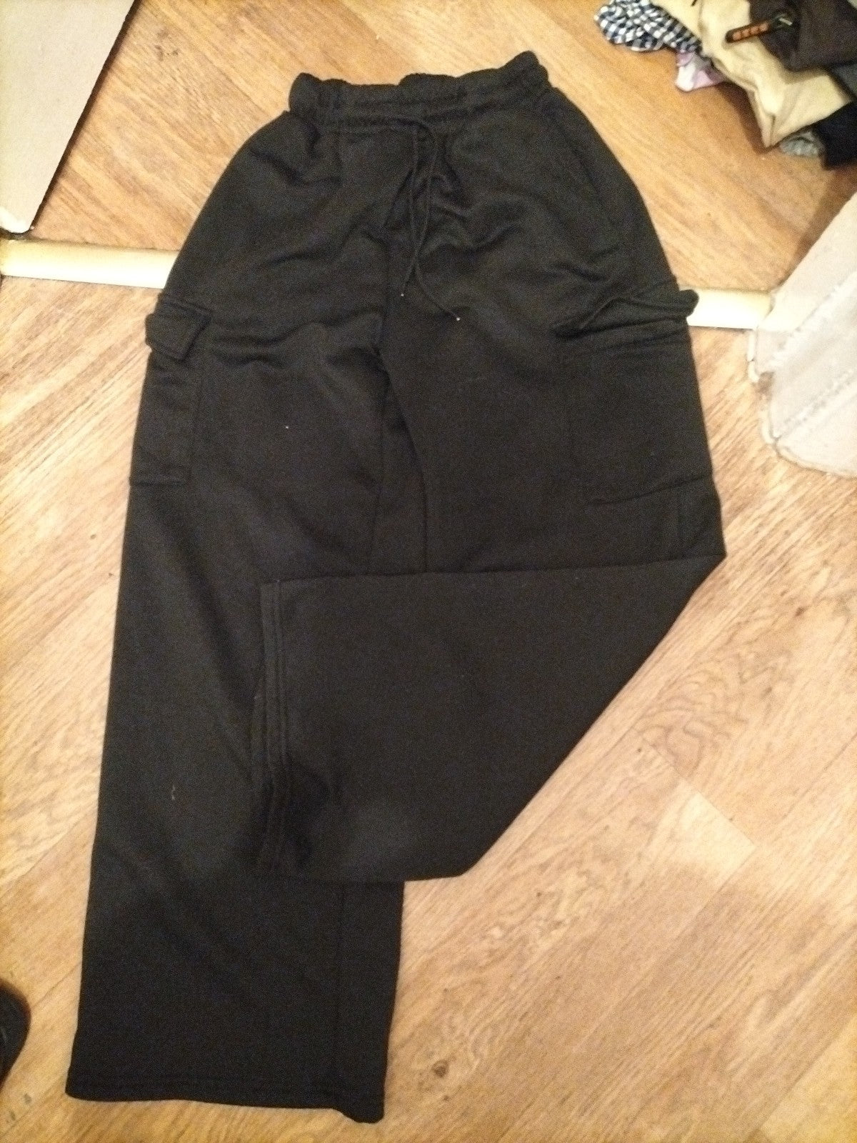 Small Black Elasticated Cargo Jogger