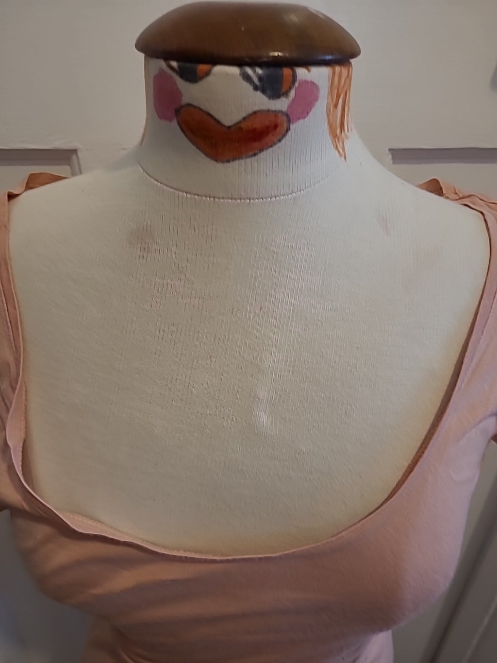 Ladies H&M Medium Pale Pink Short Sleeved Blouse