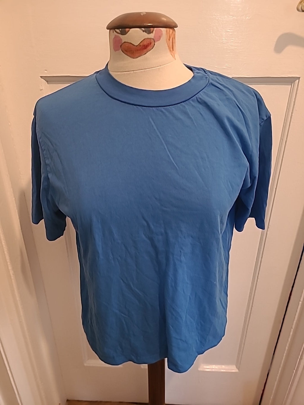 Ladies Mida Size Small Blue Short Sleeved Tshirt