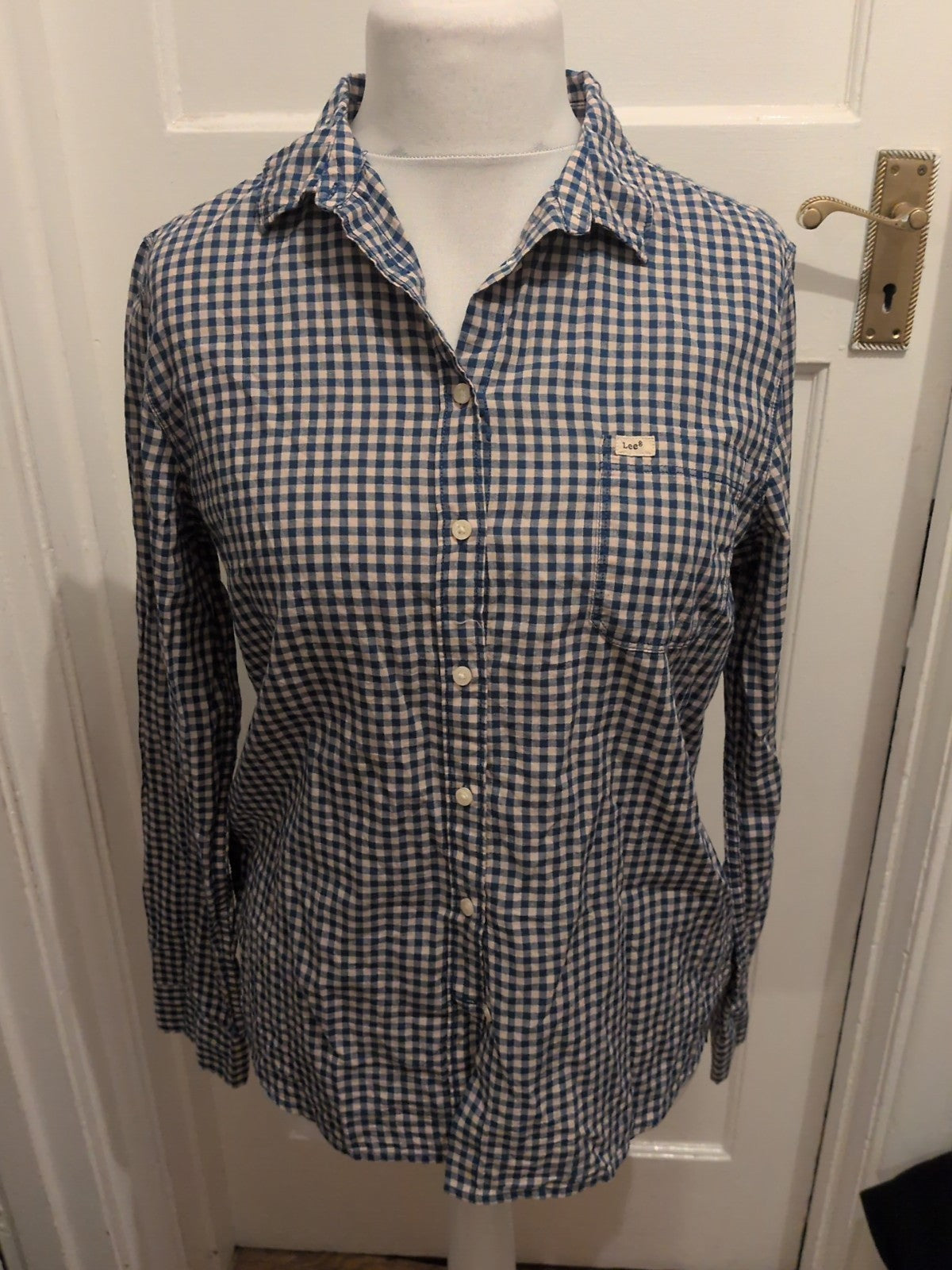 Lee Large Blue Check Long Sleeve Shirt