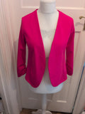 Shein Small Hot Pink Open Blouse Long Sleeve