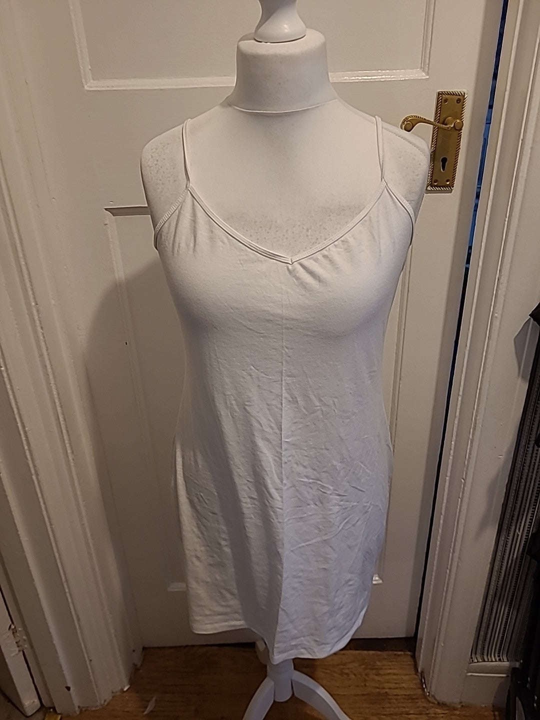 Ladies Primark Size 20 White Long Line Cami