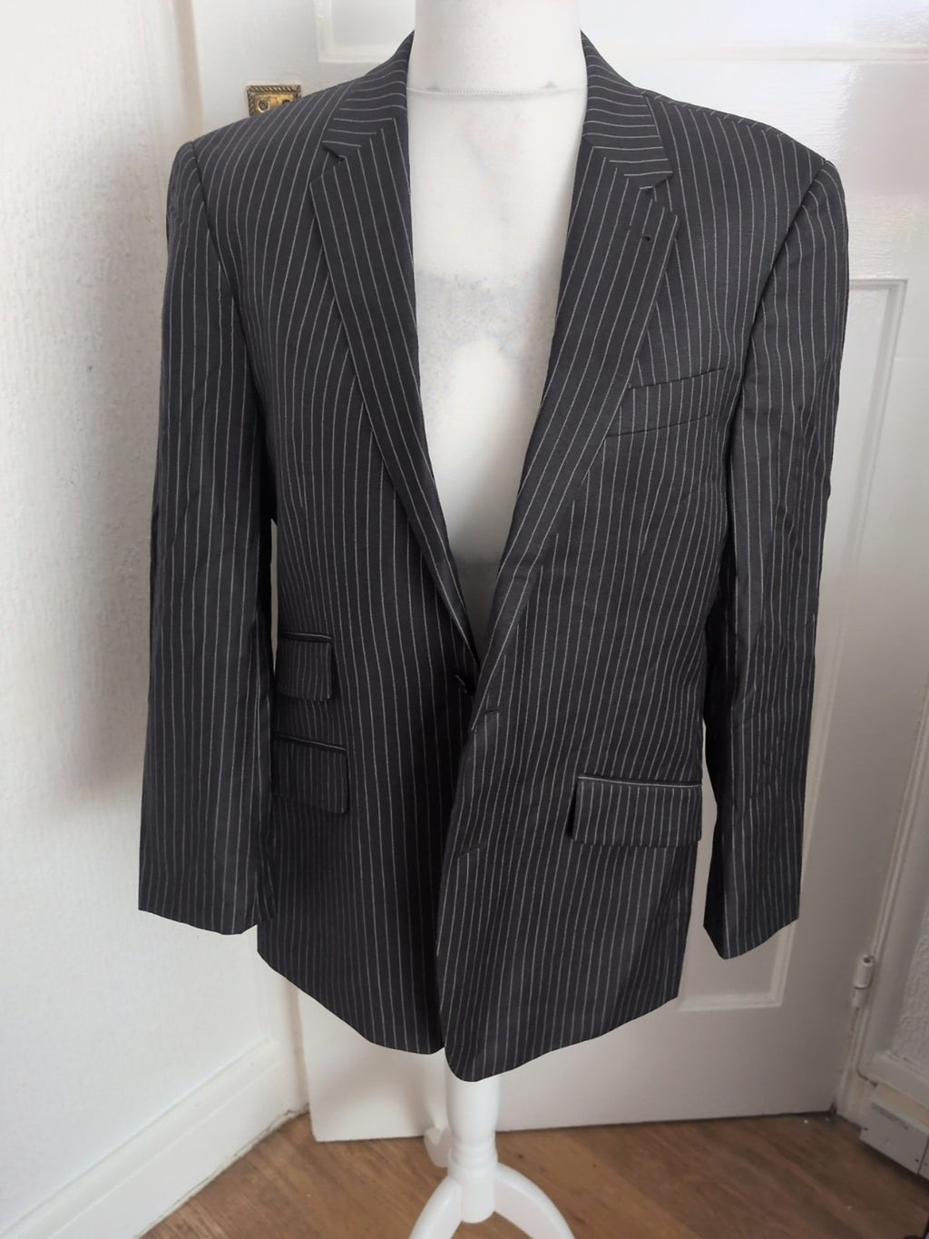 Next 42 Short Black Stripe Suit Jacket