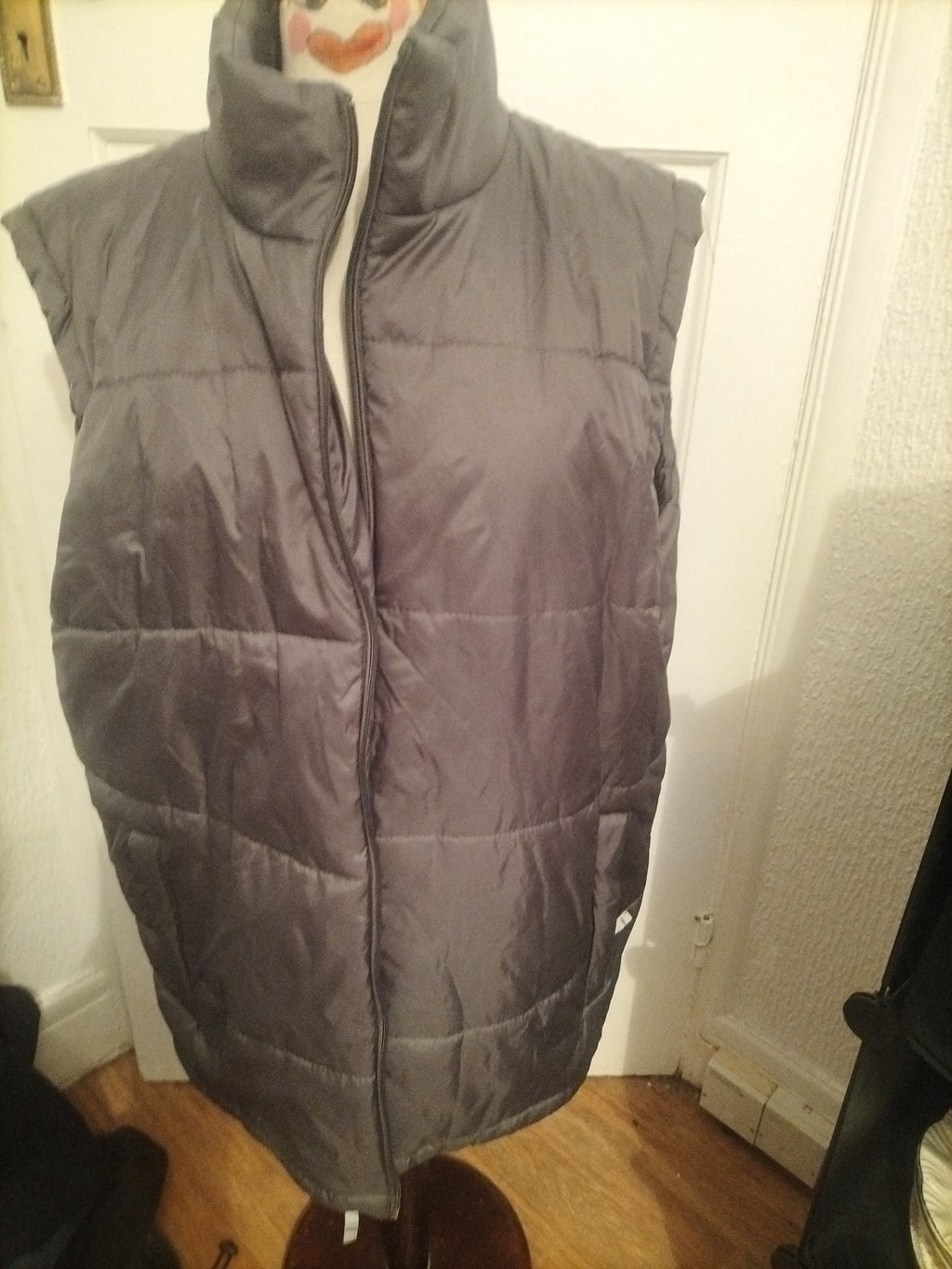 Mens B&C Size 2XL Metallic Grey Puffer