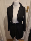 Ladies New Look Size 8 Black Long Sleeved Dress Collared