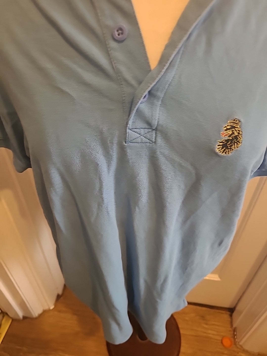 Mens Luke Sport Size Medium Blue Polo Shirt
