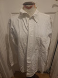 Mens Henry Fox Size Medium White Long Sleeve Shirt