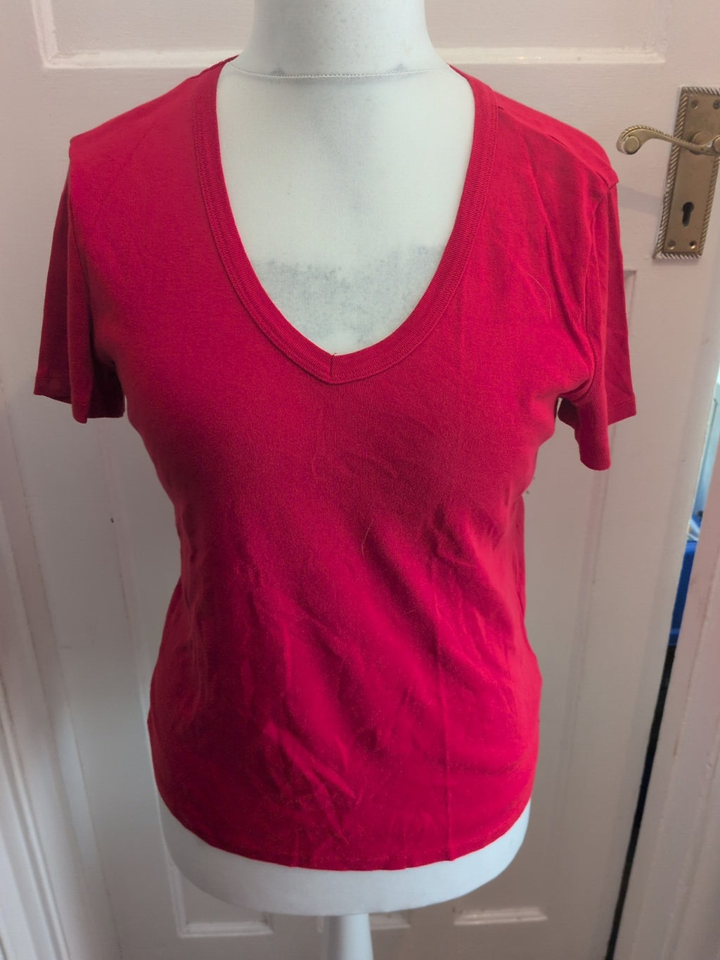M&S Woman 16 Medium Red Short Sleeve T-shirt