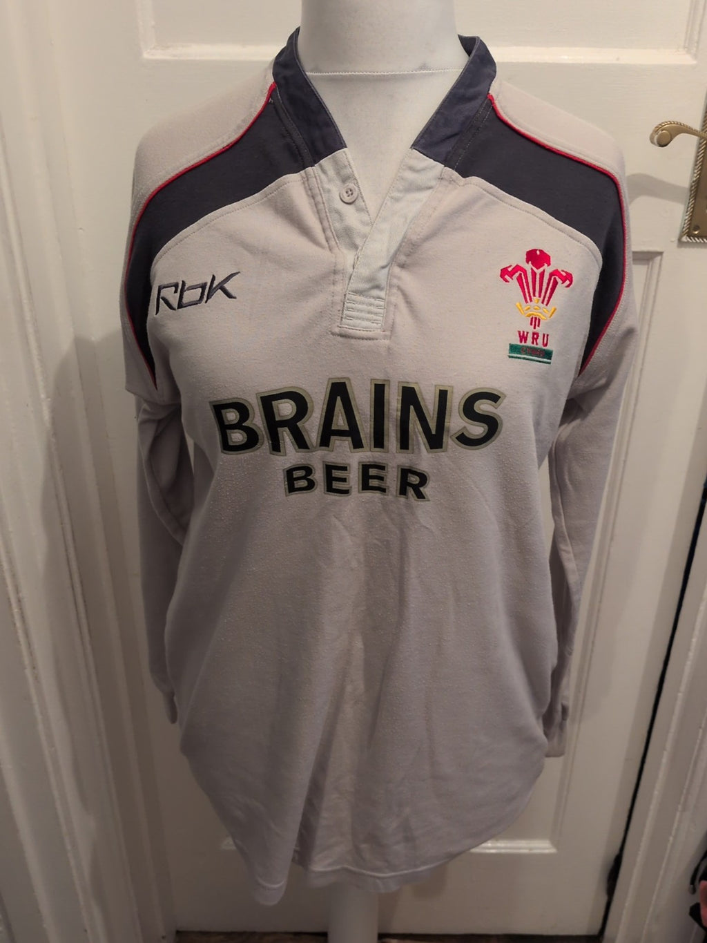 Reebok Medium Cymru Long Sleeve Polo