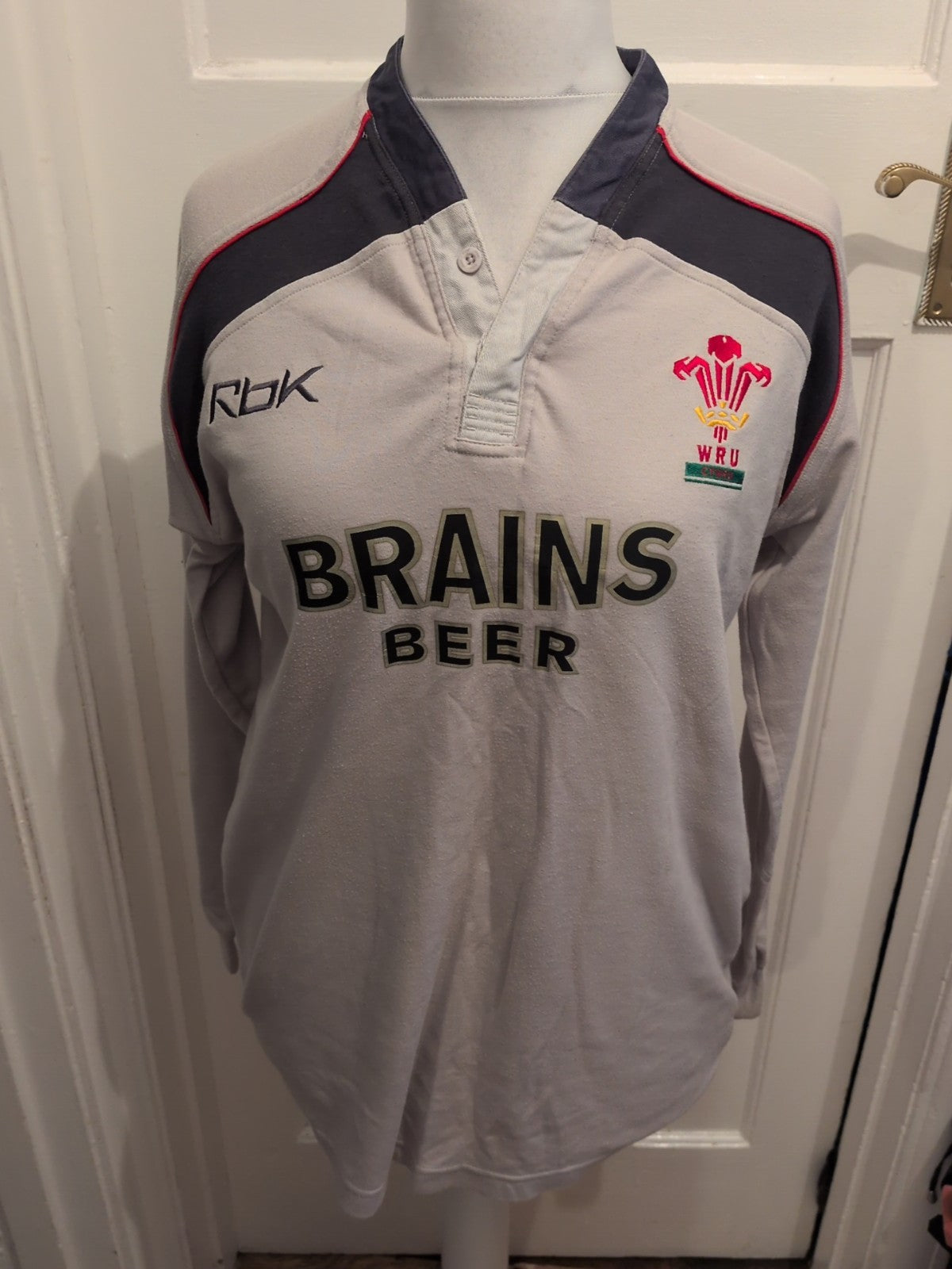 Reebok Medium Cymru Long Sleeve Polo