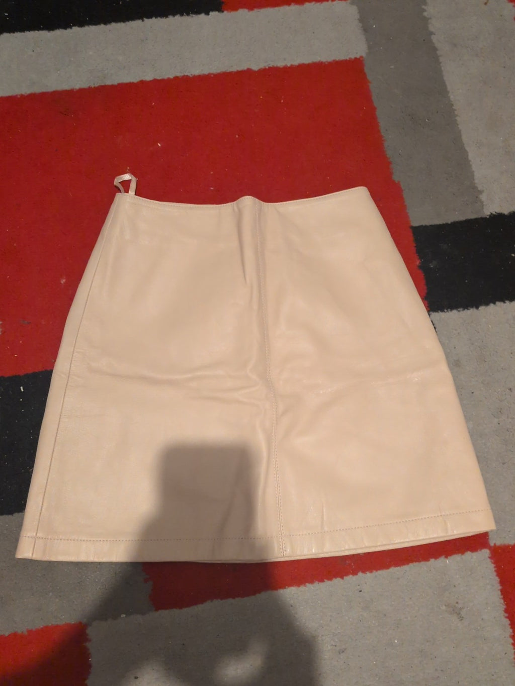 Warehouse 6 Salmon Pink Pleather Skirt