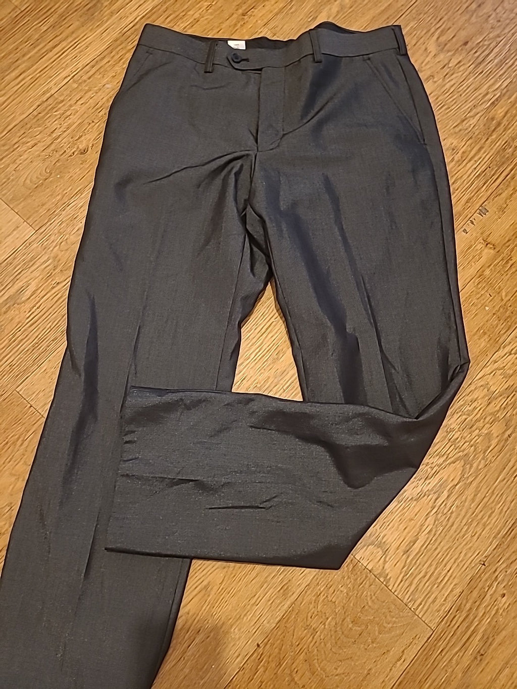 Mens Next Size 32R Metallic Grey Trousers