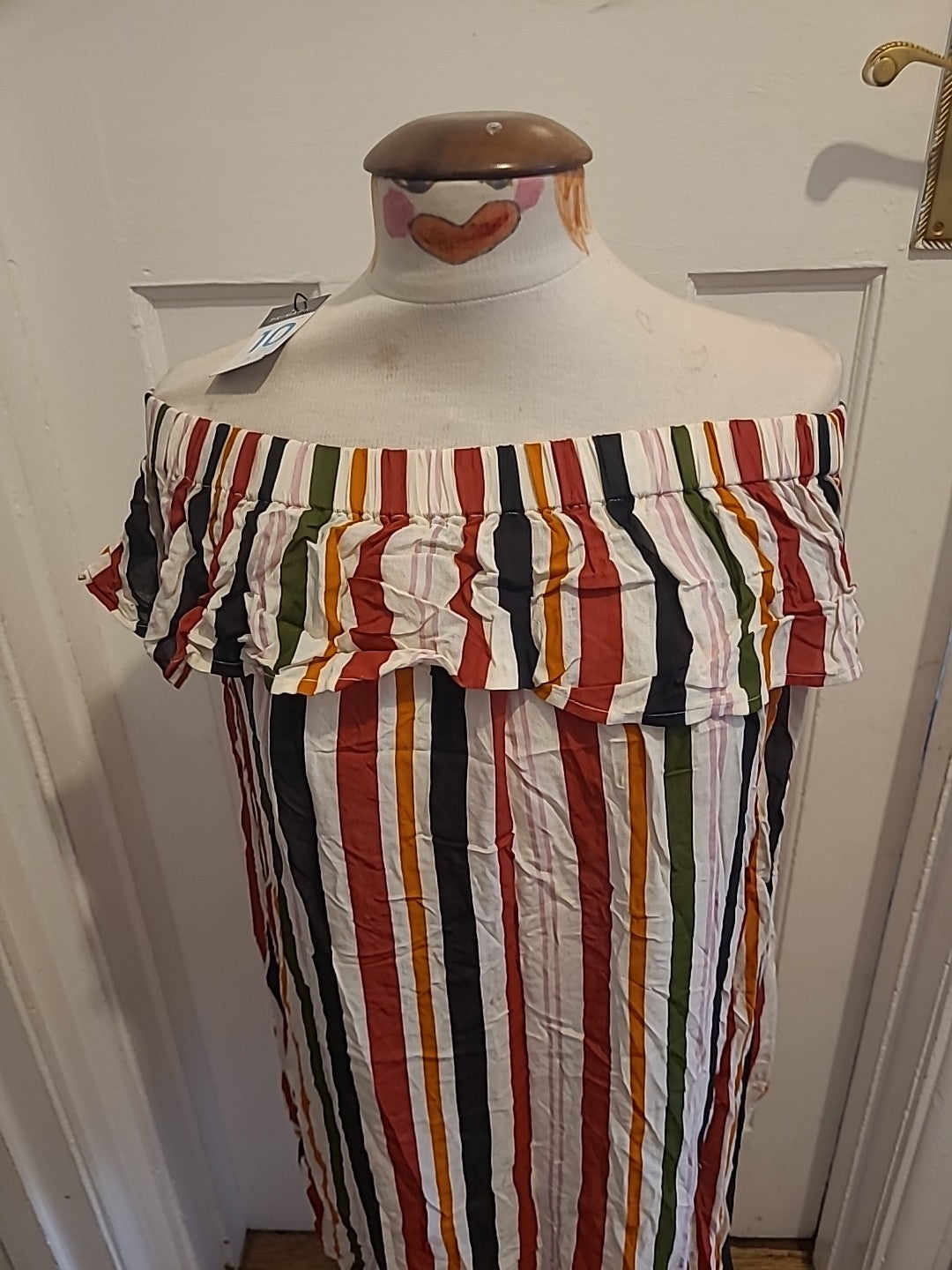 Brand New Ladies Primark Size 10 Striped Sleeveless Dress