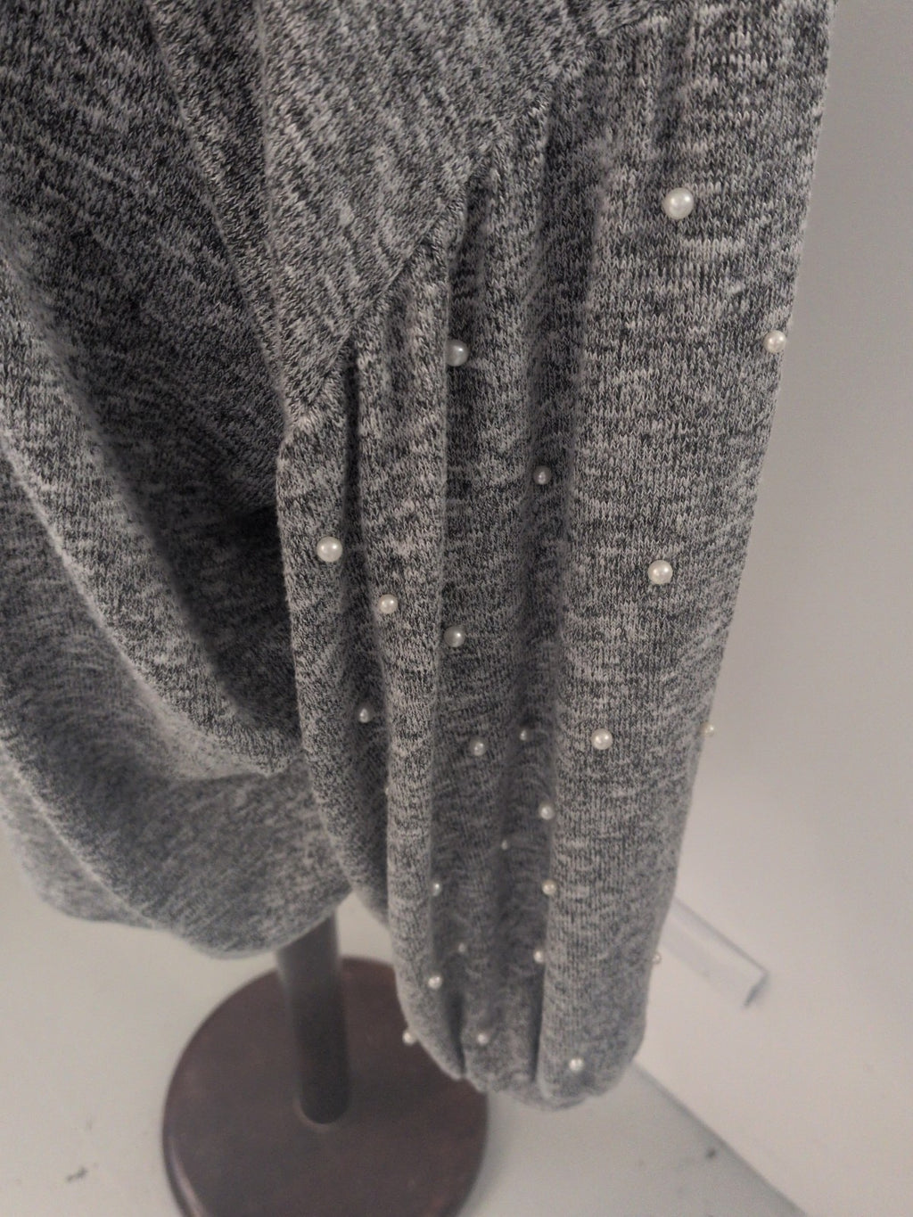 Tu 18 Grey Fleck Long Sleeve With Diamante Jumper