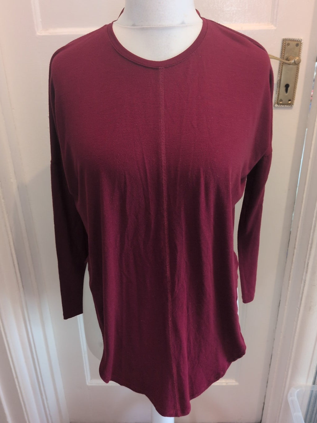 Ladies Primark Size 4 Purple Asymmetric Hem Dress/Oversized Blouse
