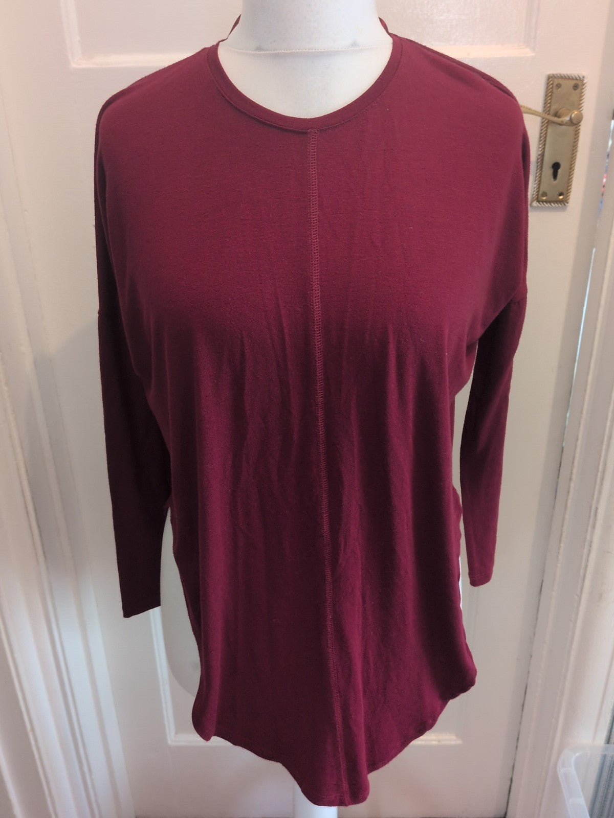 Ladies Primark Size 4 Purple Asymmetric Hem Dress/Oversized Blouse