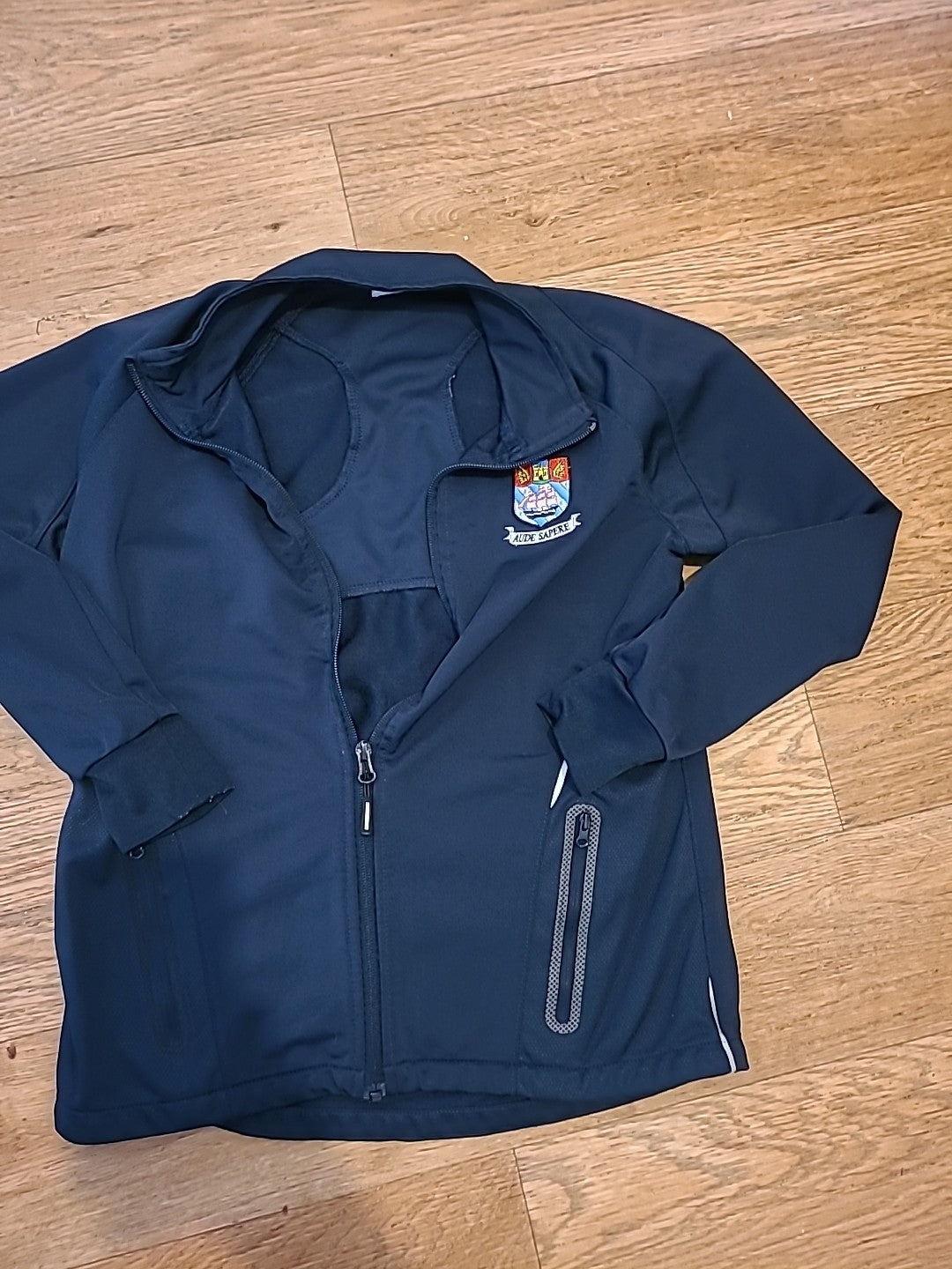 Boys Aptus Size 30/32 Chest Black Zip Through Jacket