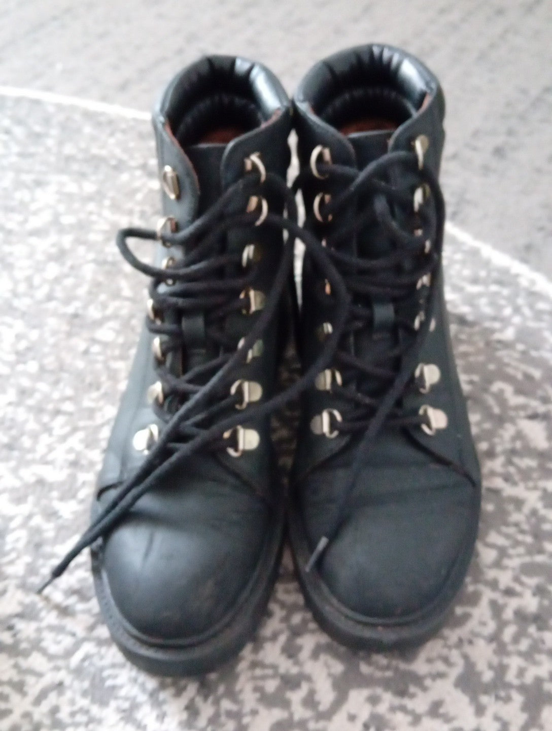 Ladies Primark Lace Up Boots Size 4 Primark Free Delivery