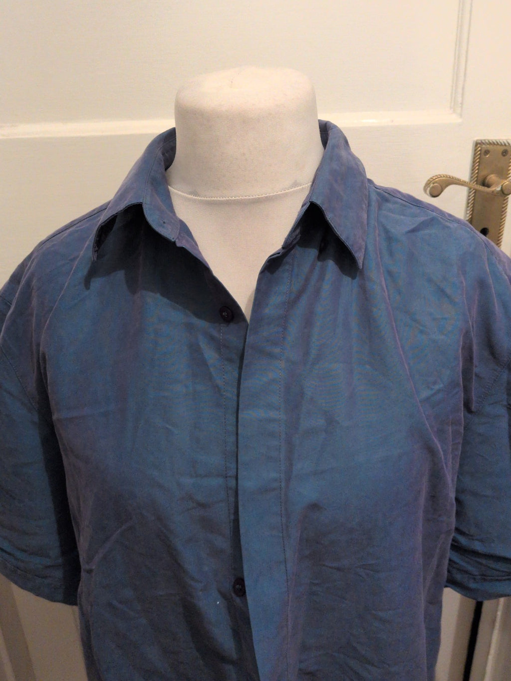 Casual Club Large Blue Soft Touch Short Sleeve Shirt