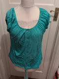 Originals 14 Turquoise Imitation Buttons Short Sleeve T-shirt