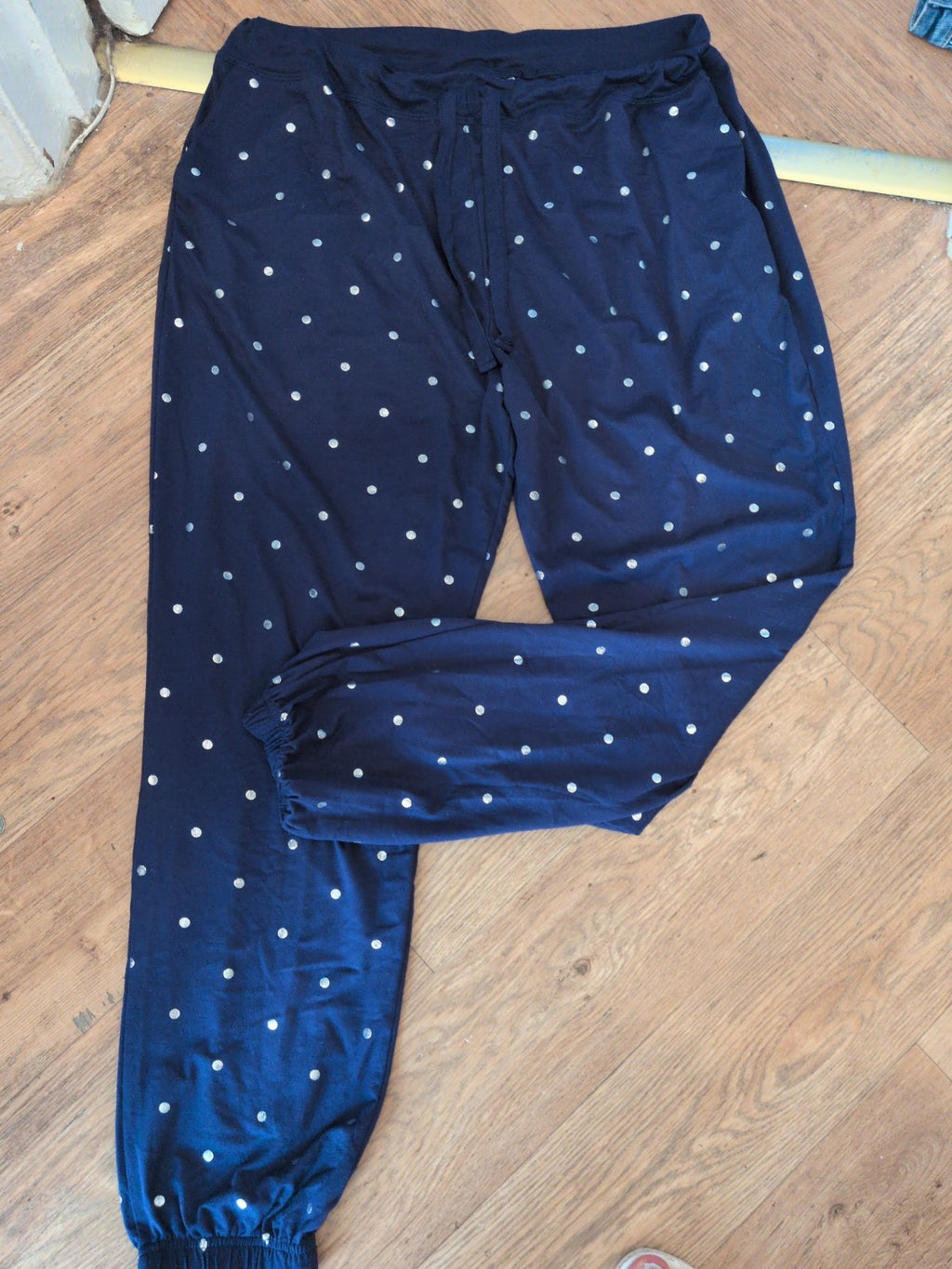 Peacocks 14-16 Medium Navy And Silver Pyjama Bottoms