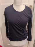 Marks And Spencer 6-8 Navy Long Sleeve Pyjama Top