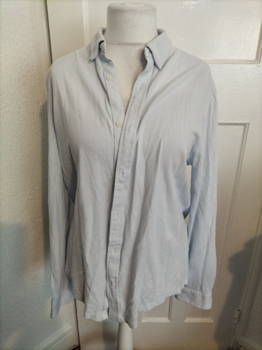 Mens Matalan Size XL Pale Blue Long Sleeved Shirt