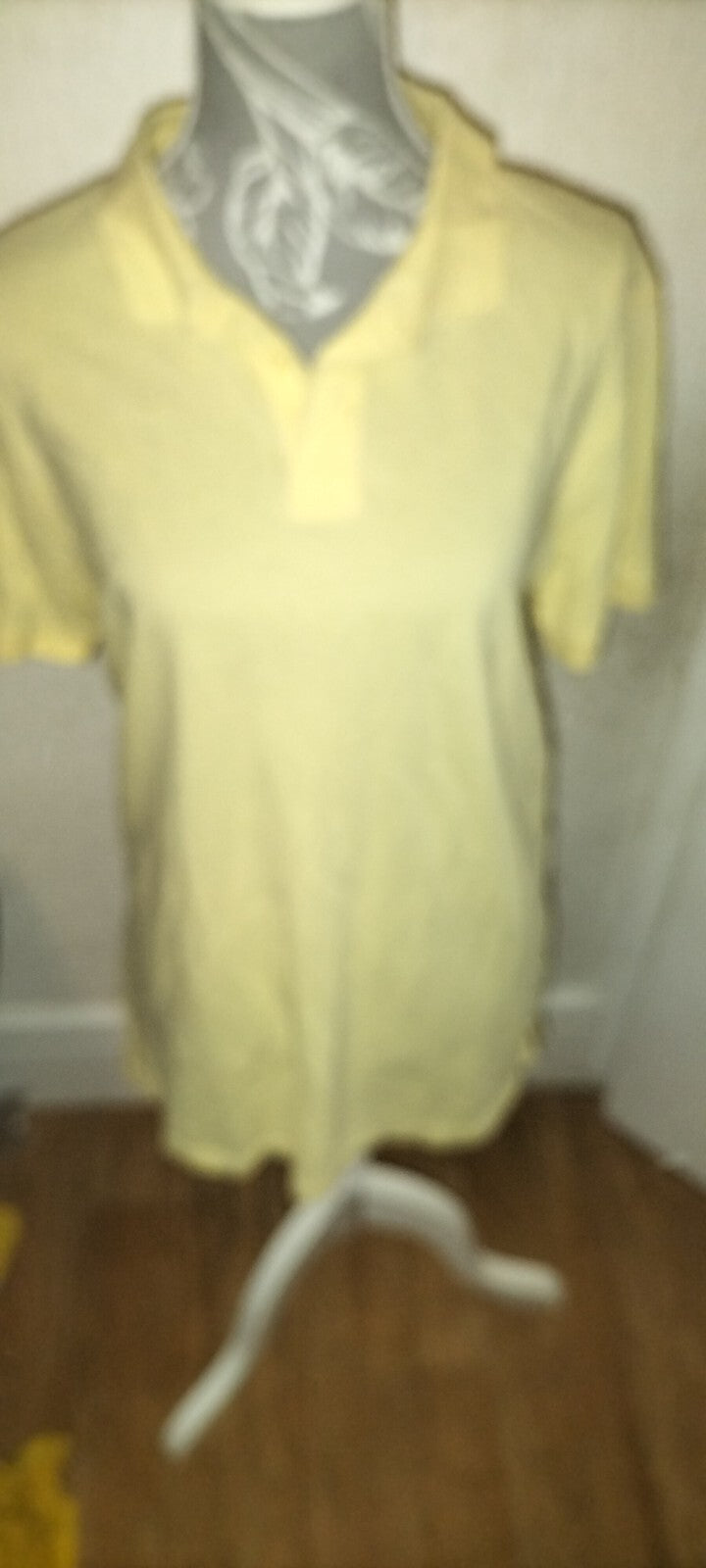 Men's Primark Size Large Yellow Short Sleeve Polo Shirt