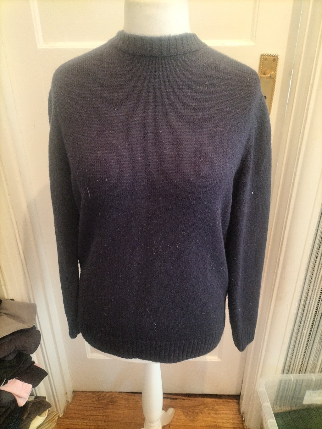 Mens Zara Size Small Navy Pullover Jumper