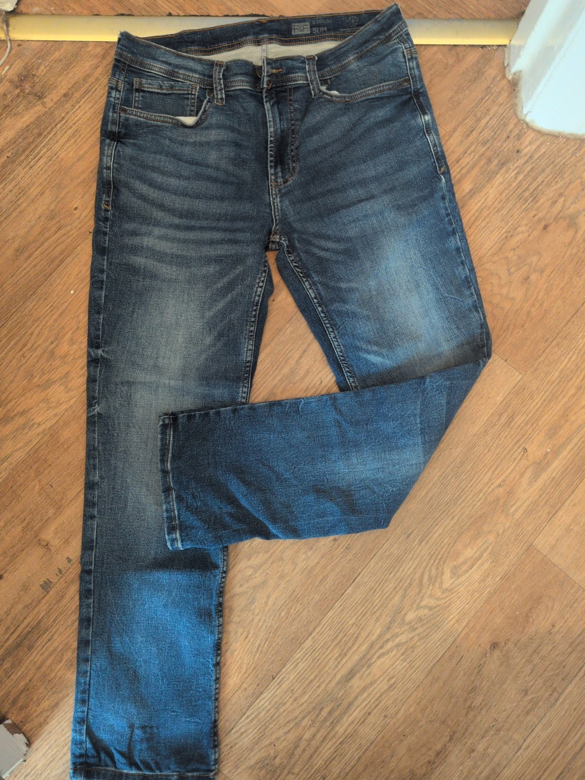 Mens F&F Size W34/30 Slim Denim Jeans