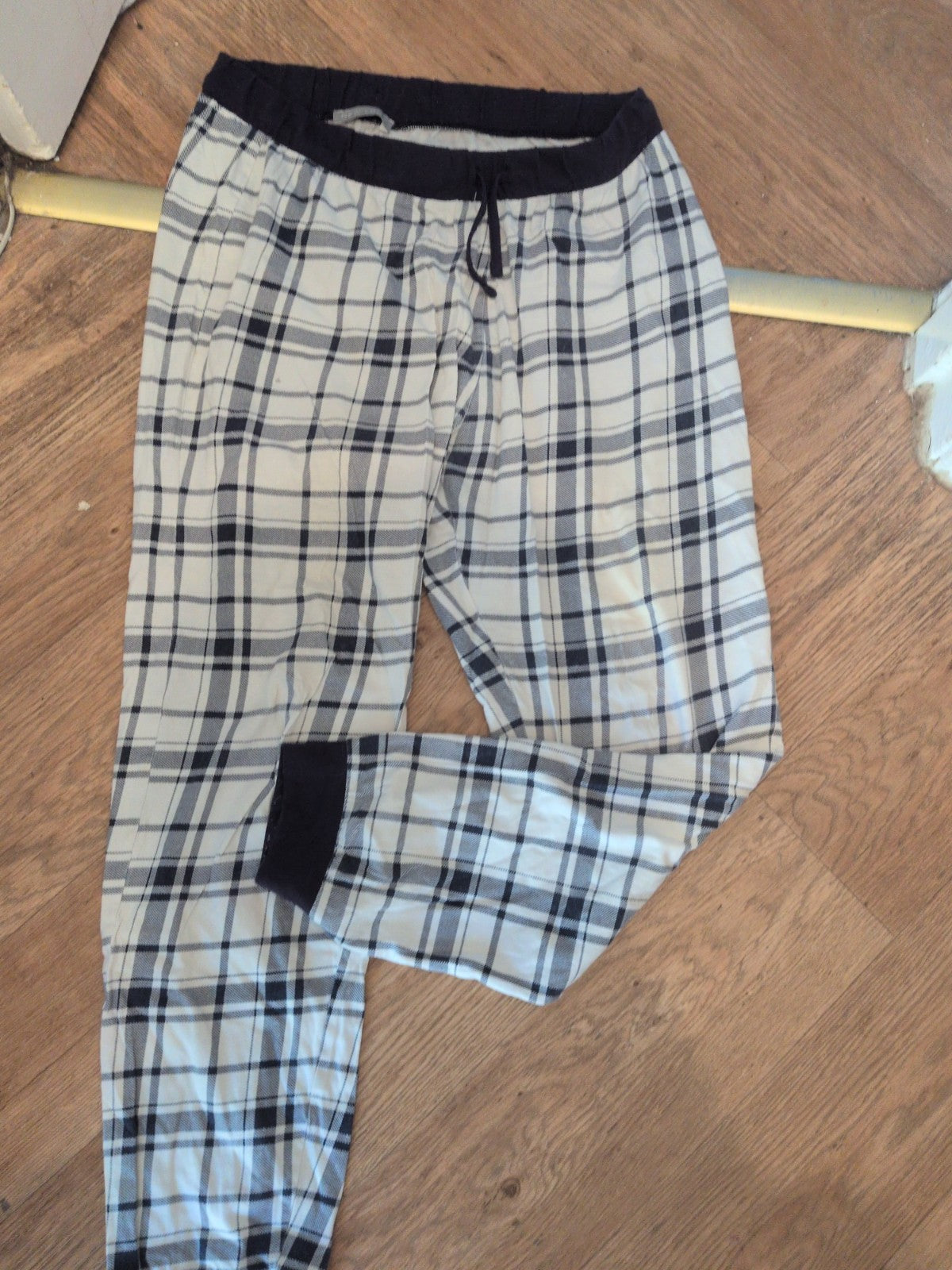 New Look Medium Blue And White Check Pyjama Bottom