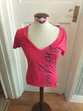 Ladies Sport Size Large Cerise Short Sleeved Tshirt