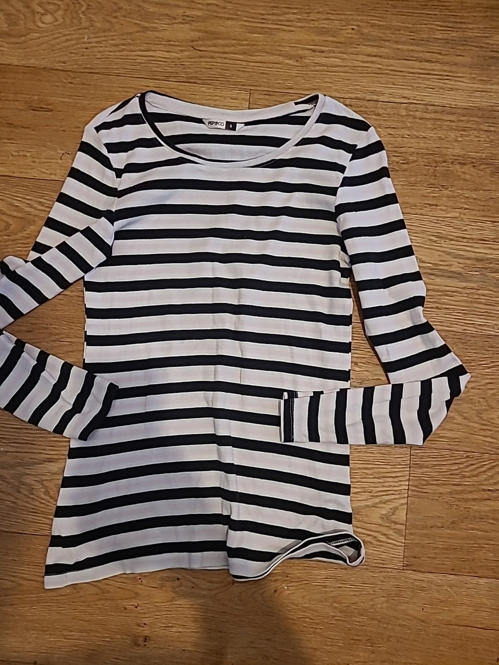 Ladies Pep&Co Size Small Multi Striped Long Sleeved Tshirt