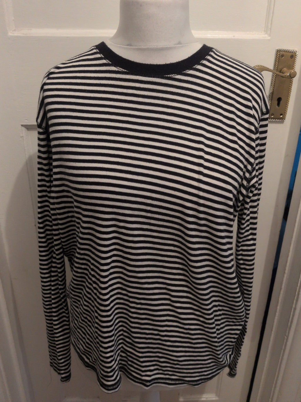 Entour Large Navy Stripe Long Sleeve Jumper