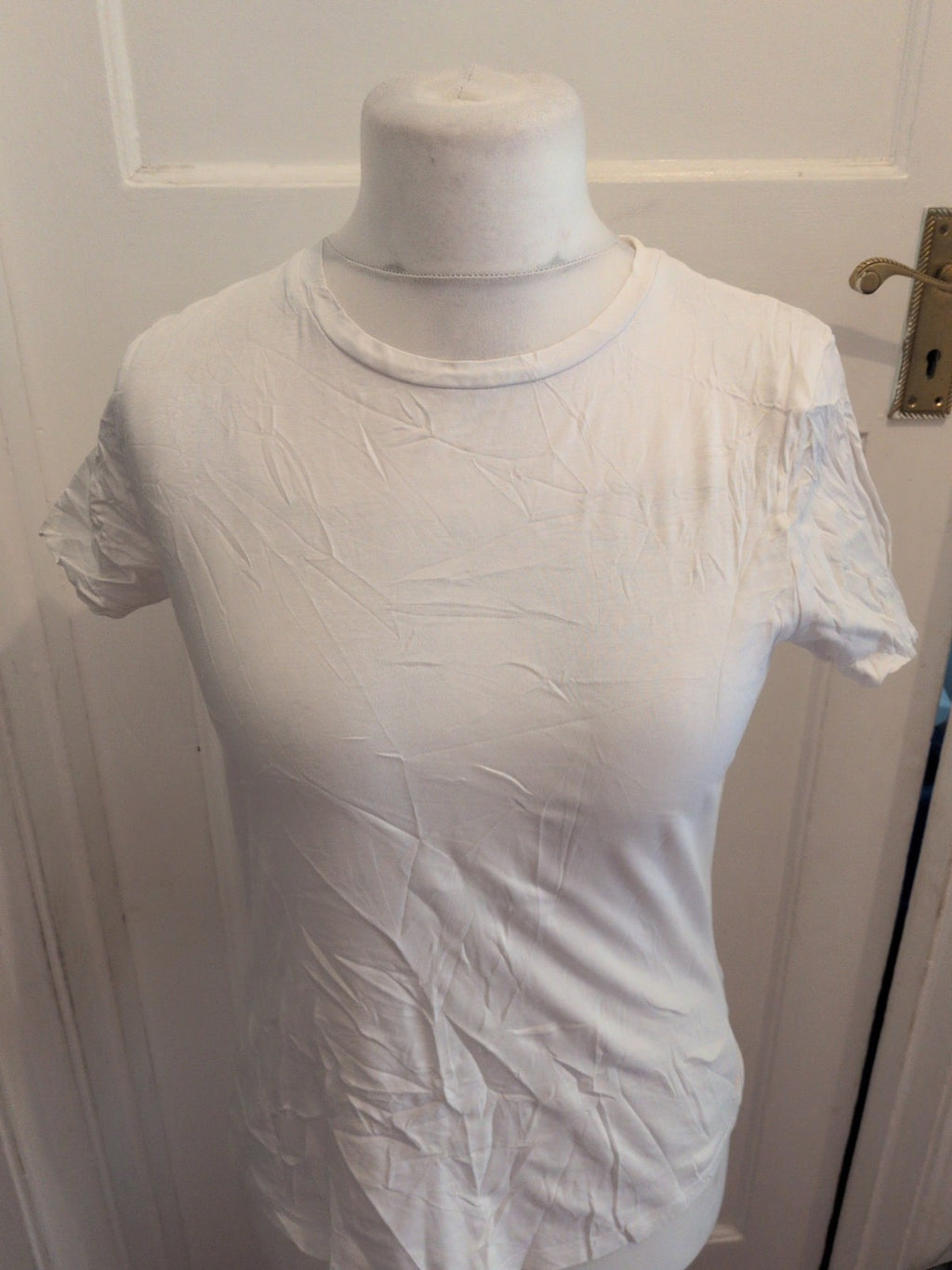 George 10 White Plain T-shirt Ladies Short Sleeve