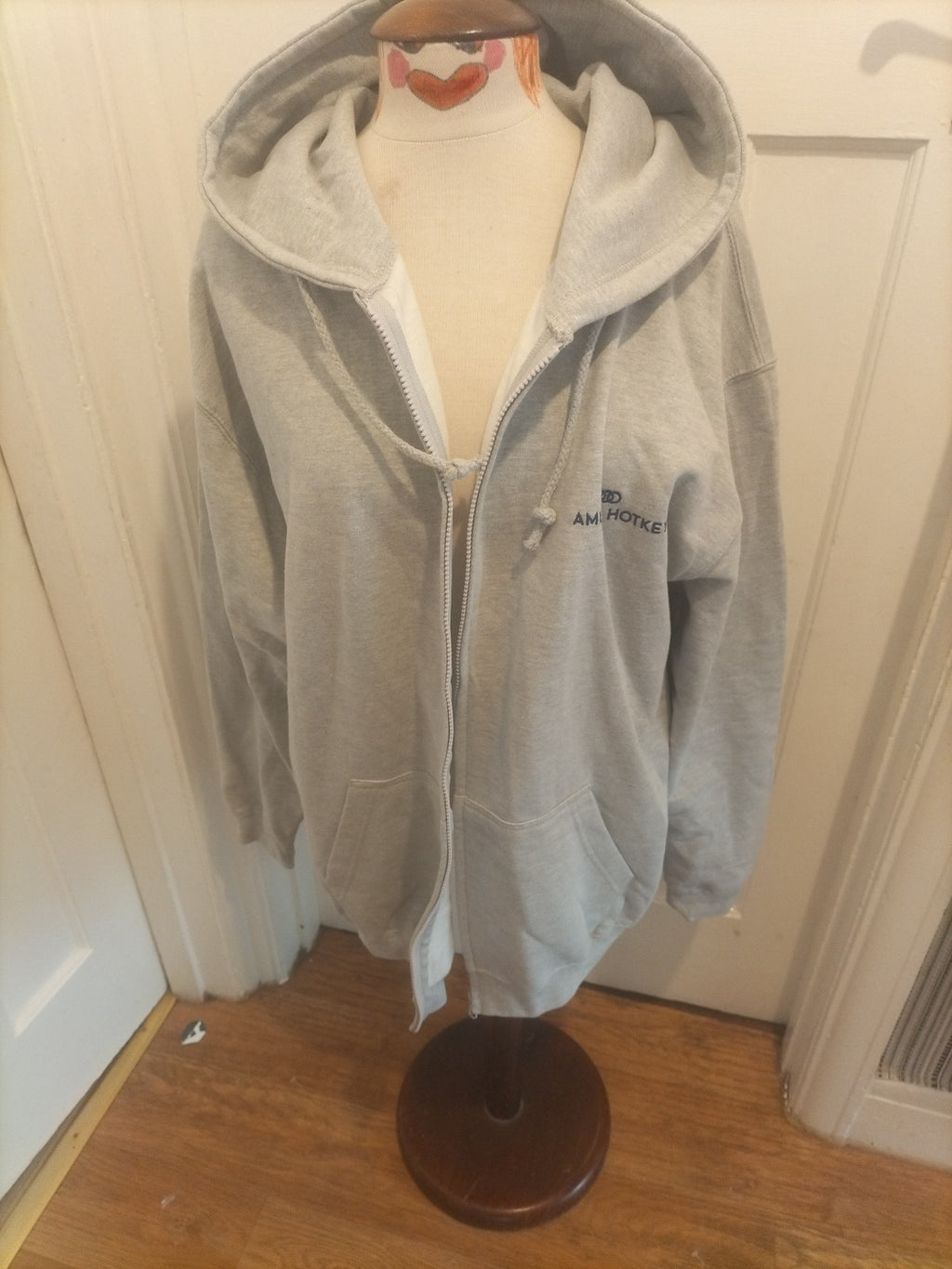 Mens Justhoods Size XL Grey Zip Through Jacket