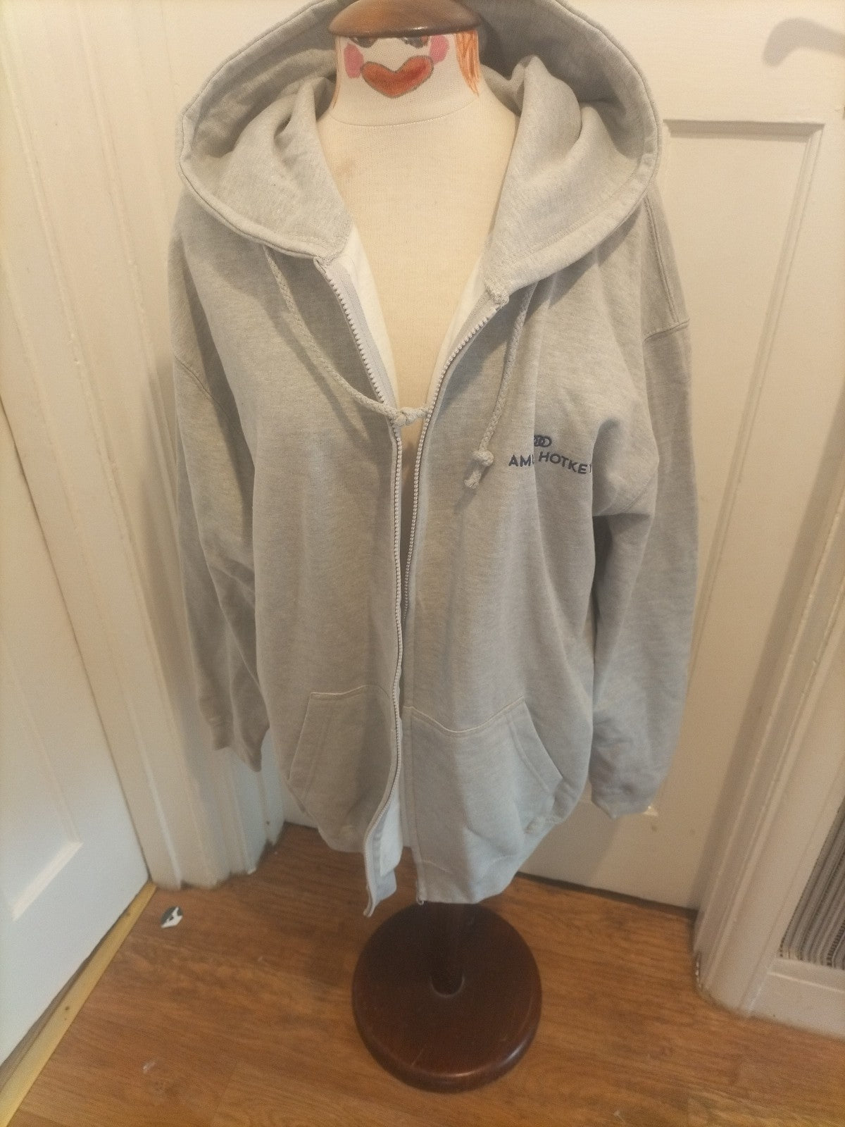 Mens Justhoods Size XL Grey Zip Through Jacket
