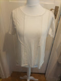 Ladies Sfera Basic Size Large Ivory Short Sleeved Blouse