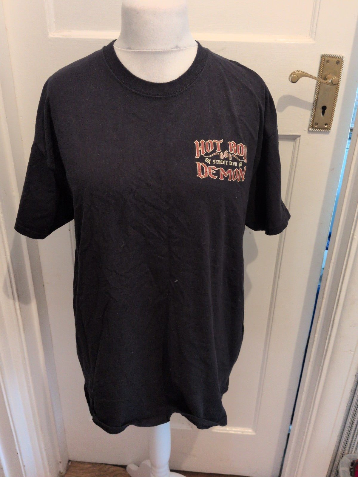 Go Kustom XL Black Hot Rod Printed Short Sleeve T-shirt