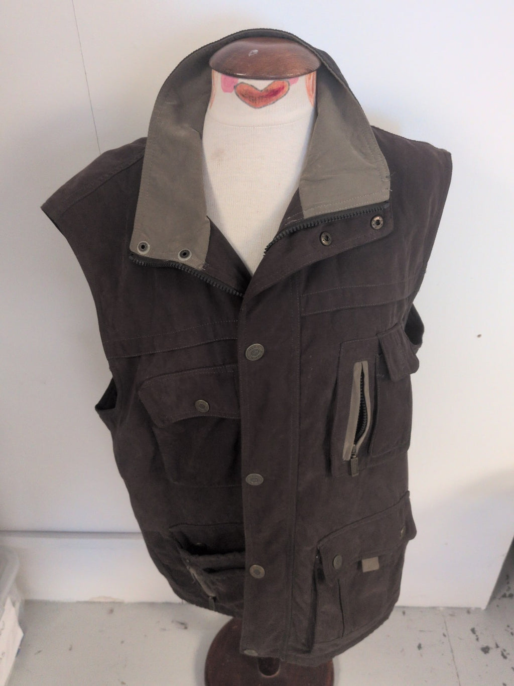 High Mount 2XL Dark Khaki Sleeveless Jacket