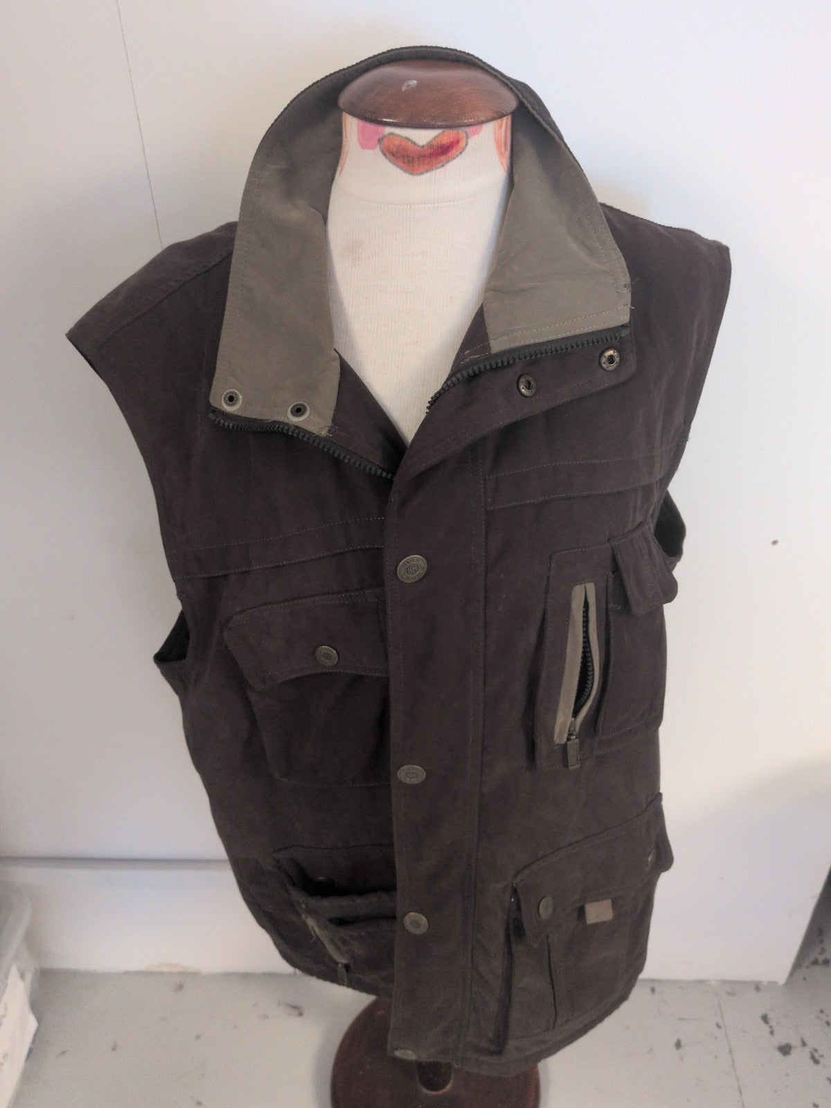 High Mount 2XL Dark Khaki Sleeveless Jacket