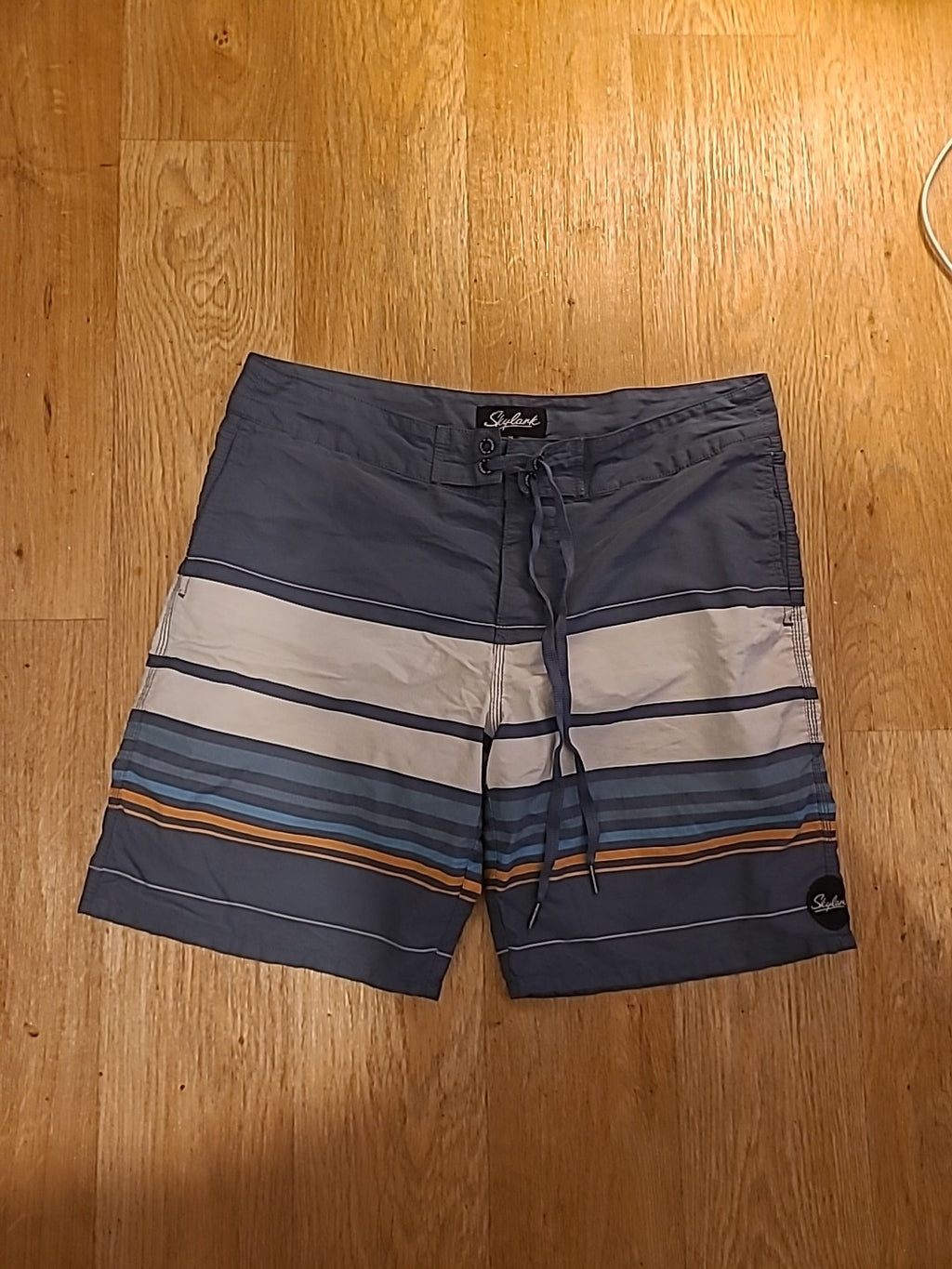 Mens Skylark Size 34" Multicoloured Striped Shorts
