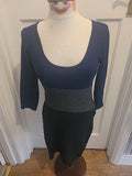 Ladies M.j.j.j Size Medium Navy Black Jumper Dress