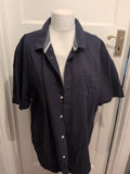 Lincoln 3XL Navy Short Sleeve Casual Shirt